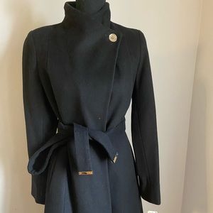 Michael kors knee length black coat